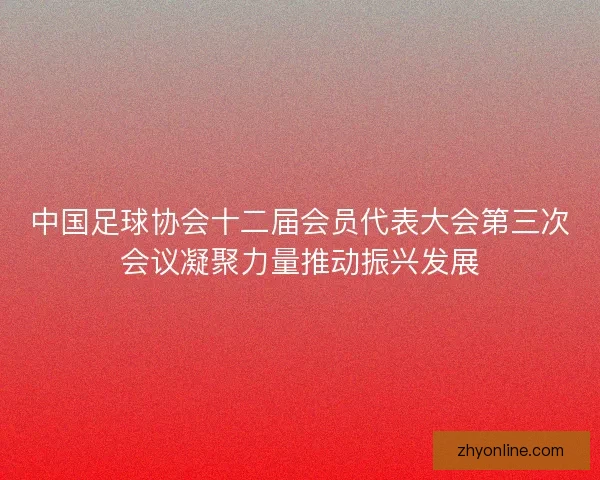 中国足球协会十二届会员代表大会第三次会议凝聚力量推动振兴发展 中国足球协会十二届会员代表大会第三次会议凝聚力量推动振兴发展