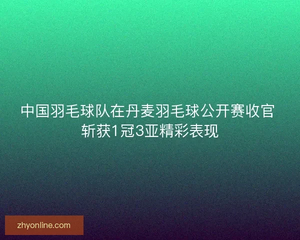中国羽毛球队在丹麦羽毛球公开赛收官 斩获1冠3亚精彩表现 中国羽毛球队在丹麦羽毛球公开赛收官 斩获1冠3亚精彩表现